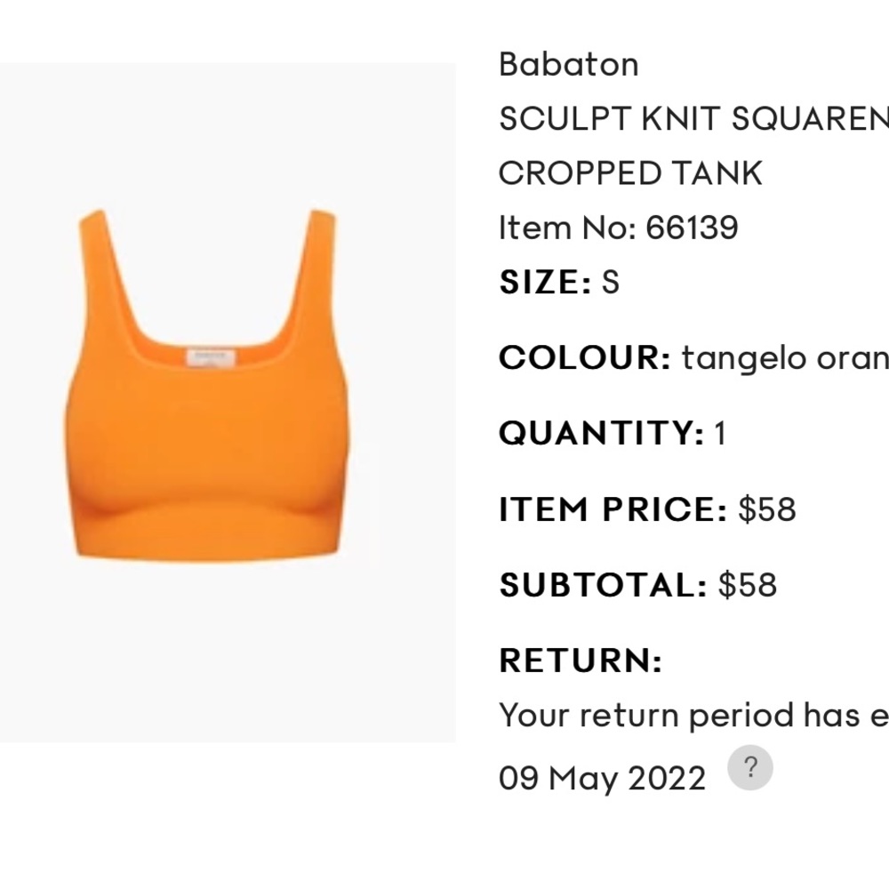 SCULPT KNIT SQUARENECK CROPPED TANK